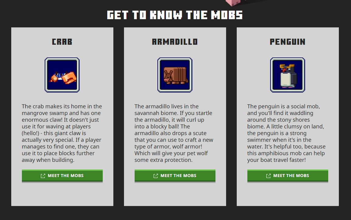 Cast Your 2023 'Minecraft' Mob Vote This Week—Crab, Armadillo, and Penguin  Details - XboxEra